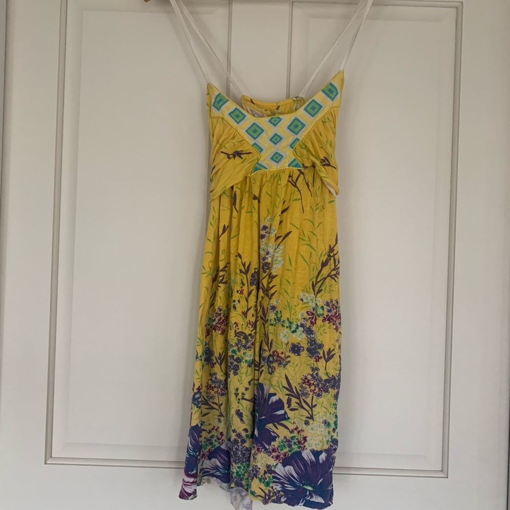 Free People Mini Dress with Embroidered Detail
